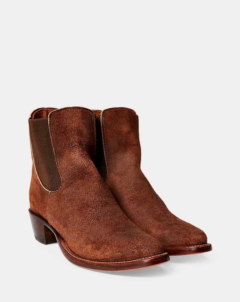 Botas Ralph Lauren Chelsea Plainview Suede Mujer Dorados | VOPIFDX-97 - vista 1
