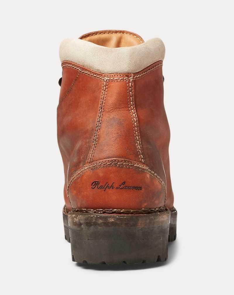 Botas Ralph Lauren Darrow Leather Hombre Tan | LUIJWYQ-67 - vista 3