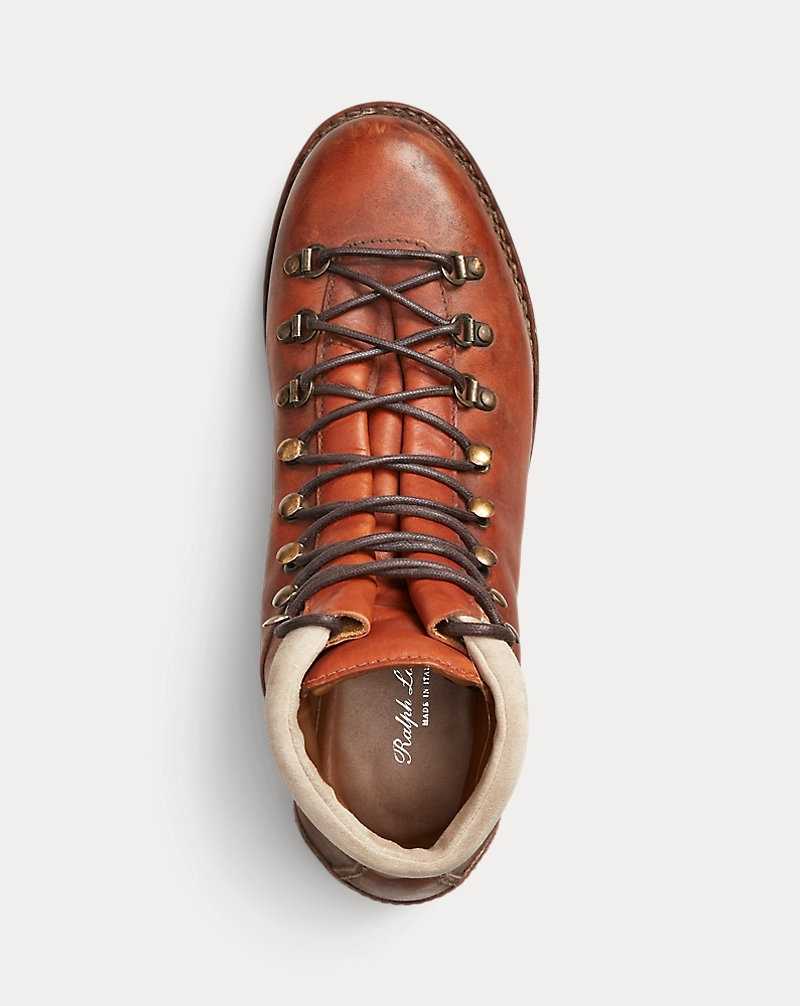Botas Ralph Lauren Darrow Leather Hombre Tan | LUIJWYQ-67 - vista 4