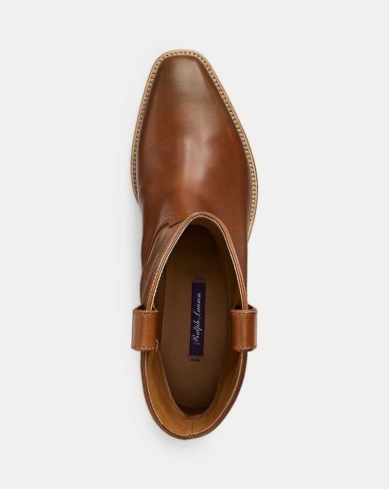 Botas Ralph Lauren Jayme Burnished Calfskinie Mujer Dorados | BPWIUGQ-16 - vista 4