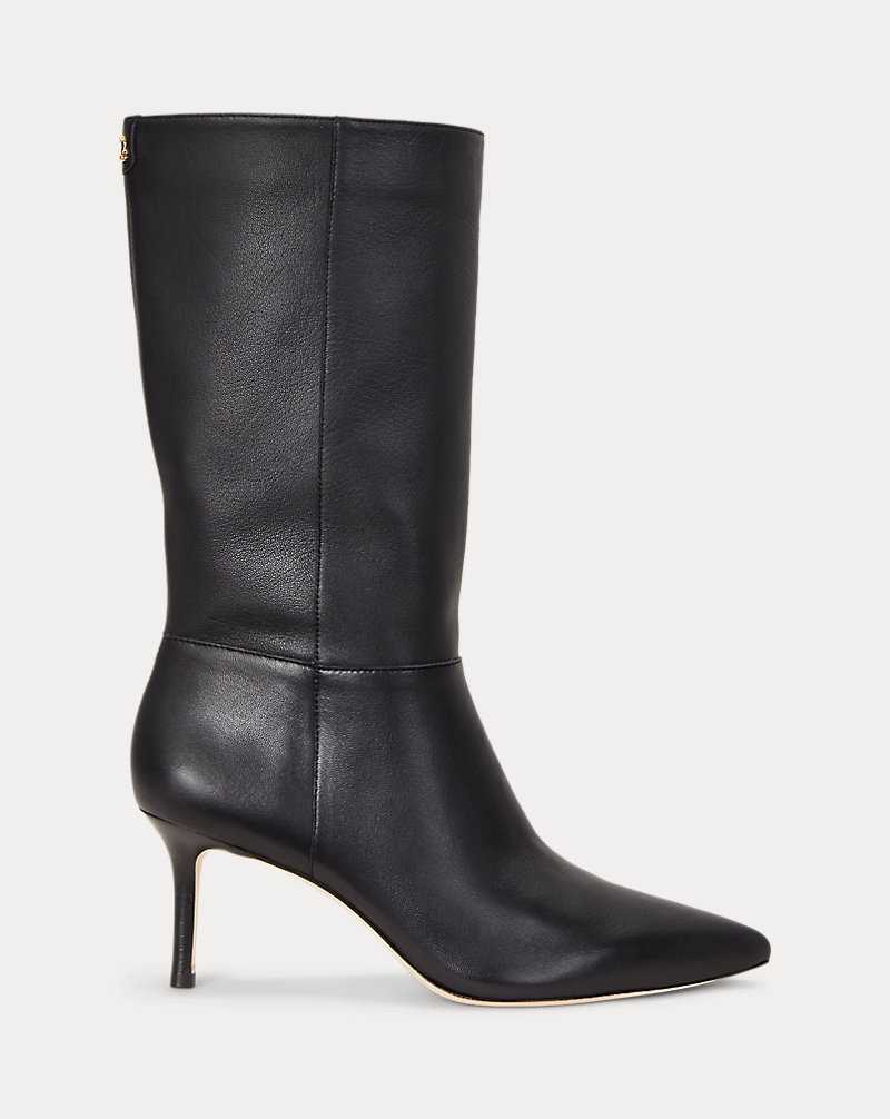 Botas Ralph Lauren Leannah Nappa Leather Mujer Negros | IAYFVOU-10 - vista 1