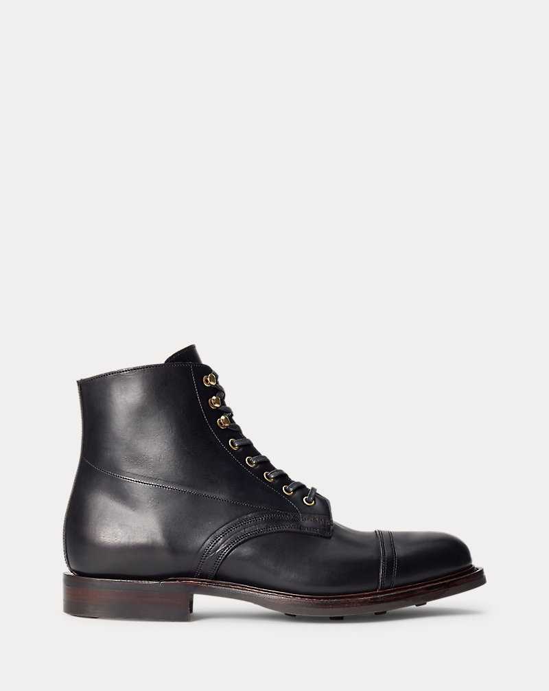 Botas Ralph Lauren Leather Hombre Negros | GIRKANH-52 - vista 1