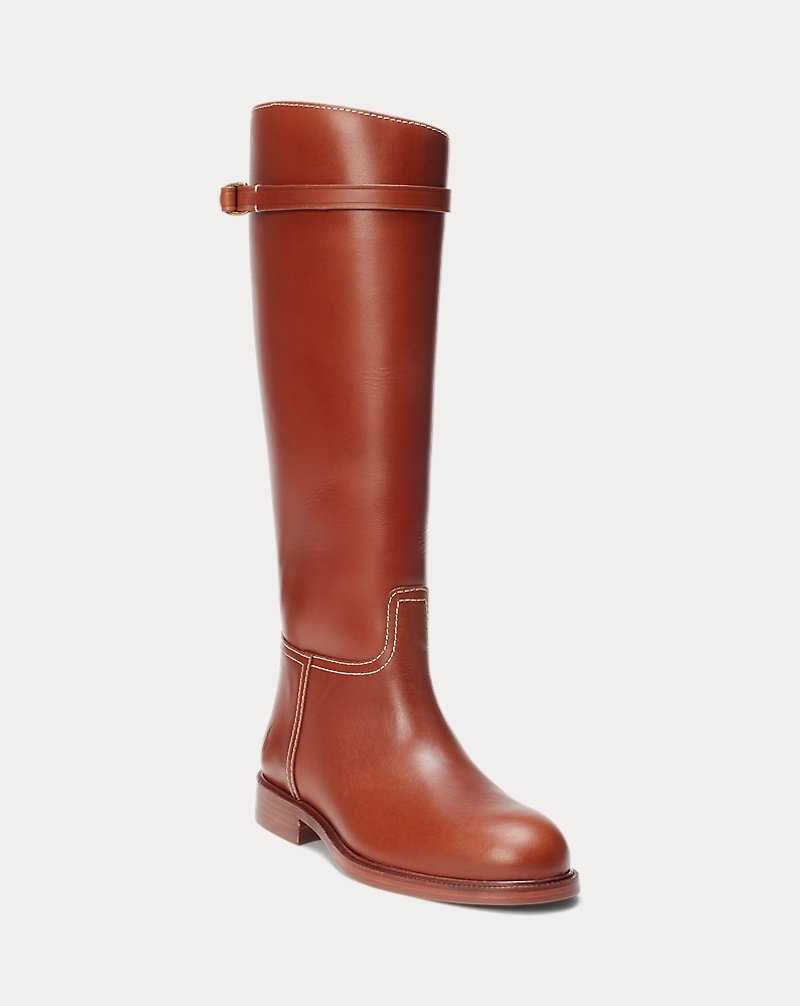 Botas Ralph Lauren Leather Riding Mujer Cuoio | BCILGRV-42 - vista 2