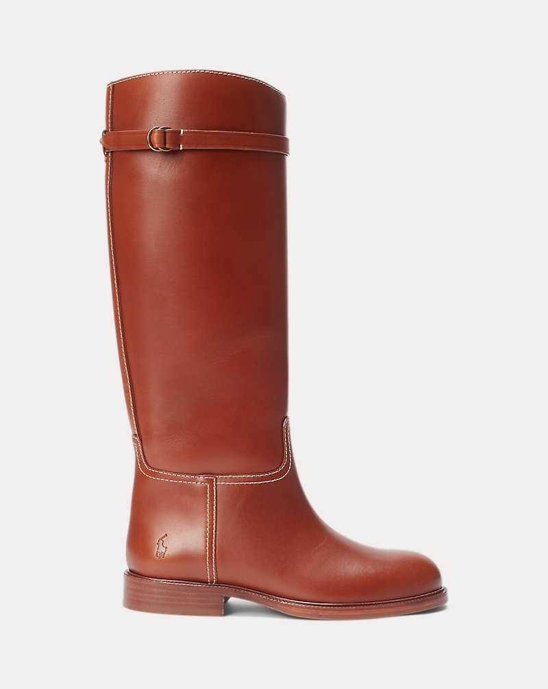 Botas Ralph Lauren Leather Riding Mujer Cuoio | BCILGRV-42 - vista 1
