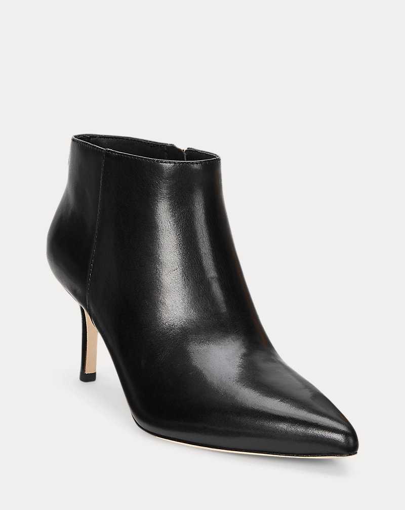 Botas Ralph Lauren Lizie Burnished Leatherie Mujer Negros | RDTXGZQ-80 - vista 2