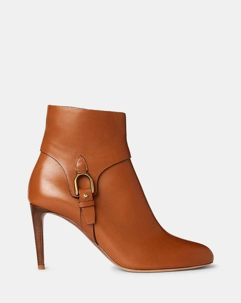 Botas Ralph Lauren Reida Calfskin Stirrupie Mujer Dorados | DWIHUZP-02 - vista 1
