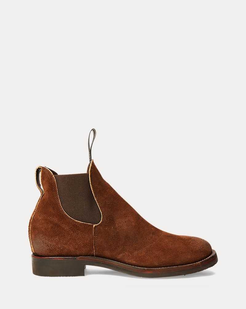 Botas Ralph Lauren Suede Chelsea Hombre Marrom | JVYLMZB-32 - vista 1