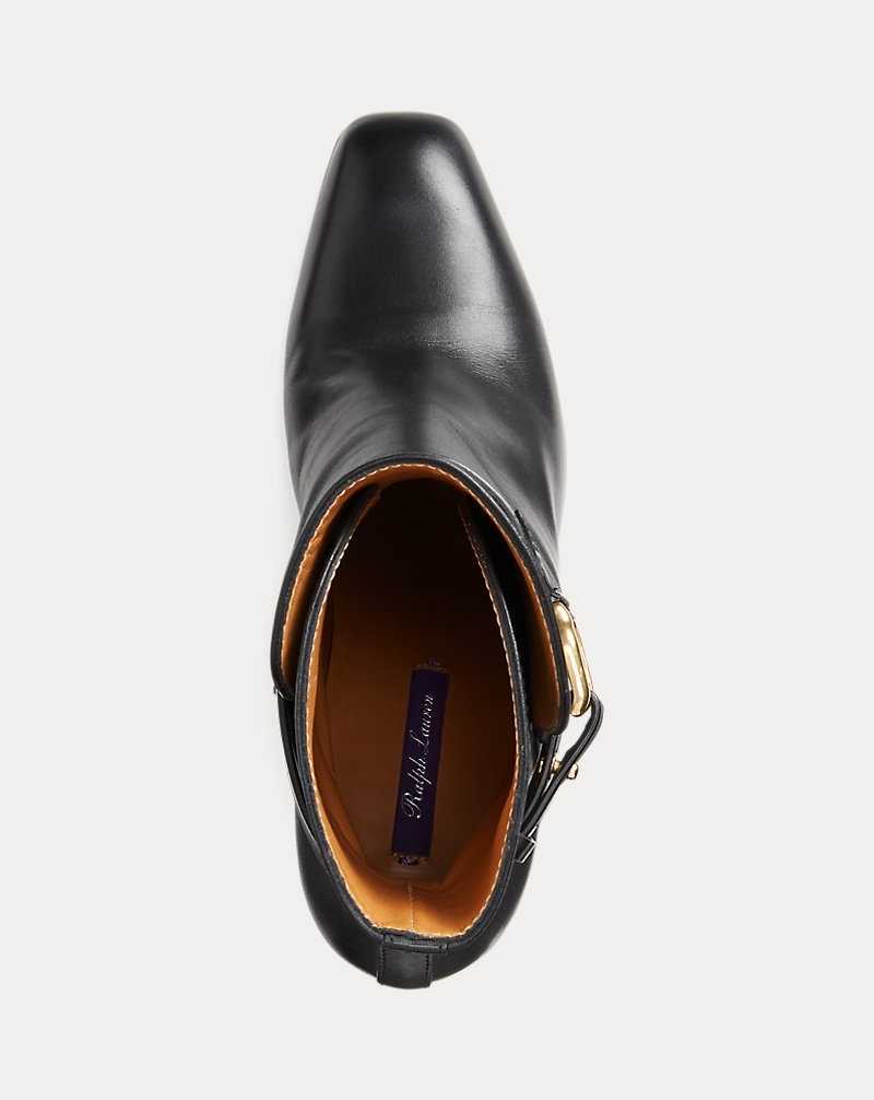 Botas Ralph Lauren Tilton Welington Burnishedie Mujer Negros | CZUOWXL-98 - vista 4