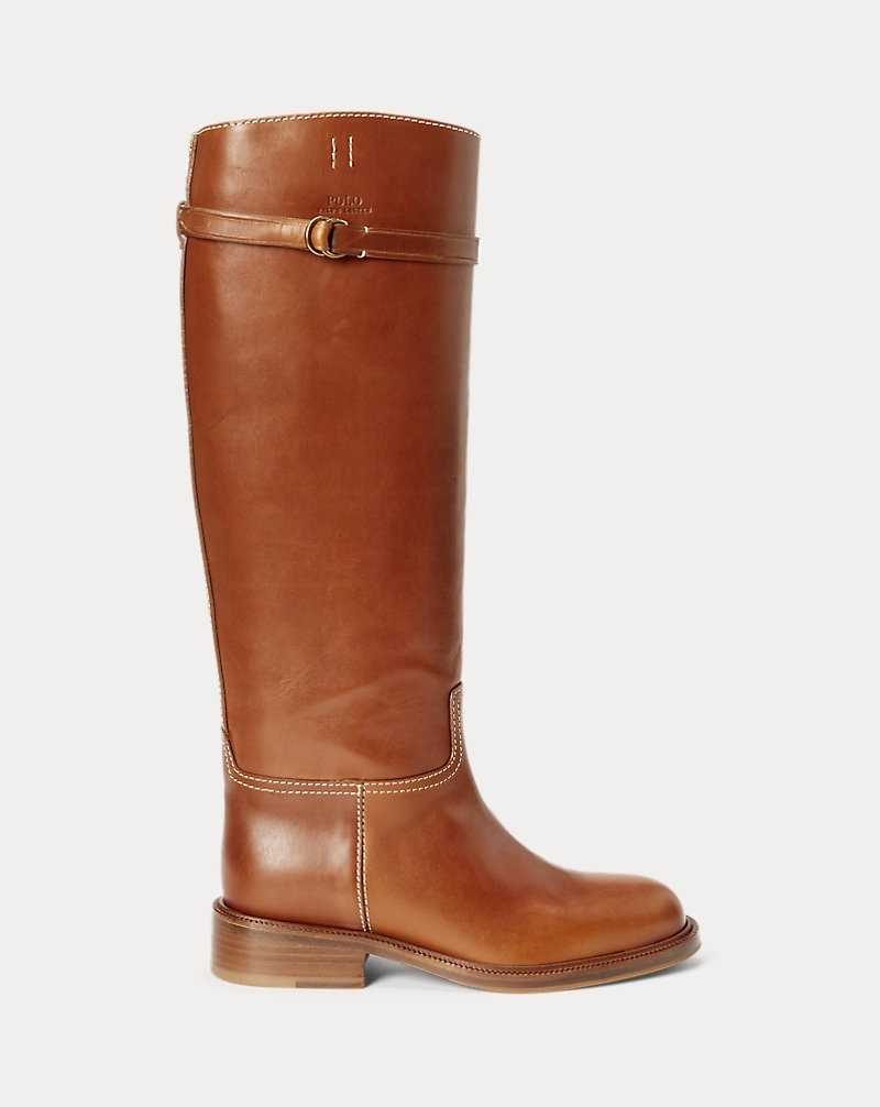 Botas Ralph Lauren Vachetta Leather Riding Mujer Cuoio | CFHSBVD-68 - vista 1