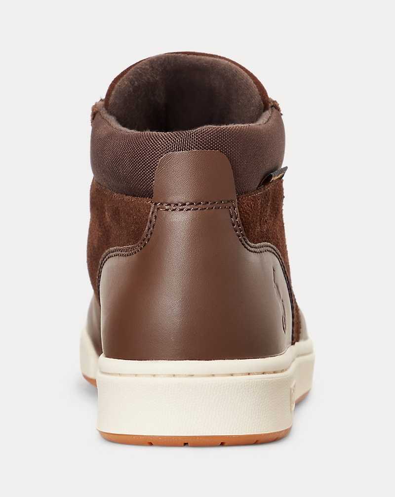 Botas Ralph Lauren Waterproof Leather-Suede Hombre Marrom | NYFTODS-39 - vista 3