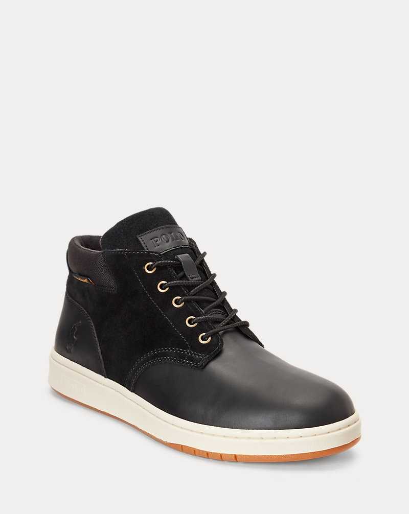 Botas Ralph Lauren Waterproof Leather-Suede Hombre Negros | OEICLGX-86 - vista 2