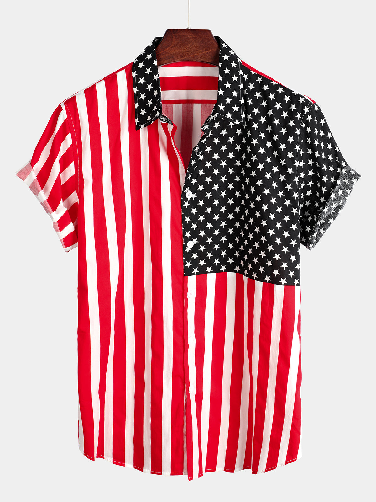 Camisa Patchpara trabajo de algodón Pocket de manga corta para hombre