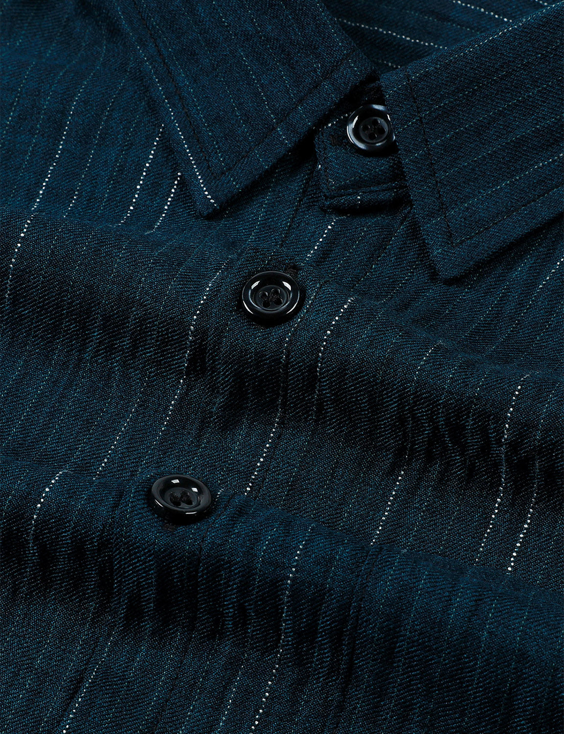 Camisa Navy Blue casual Button de manga larga para hombre
