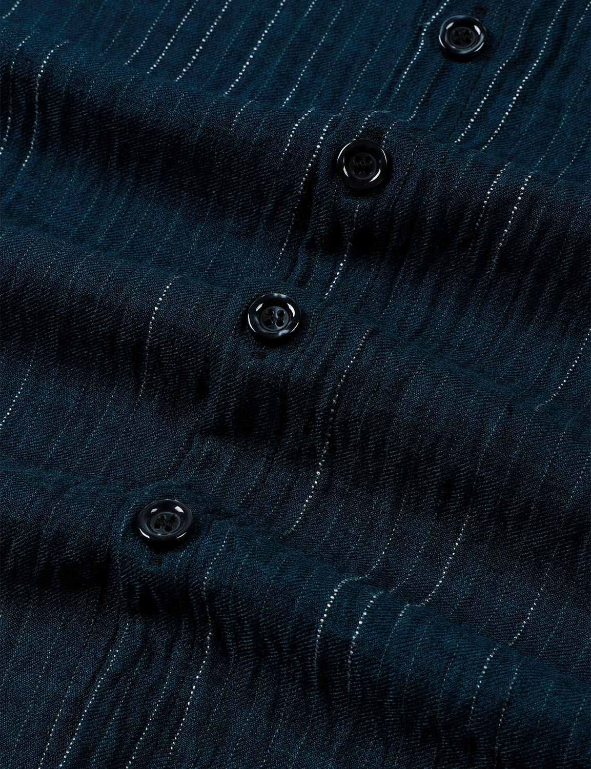 Camisa Navy Blue casual Button de manga larga para hombre