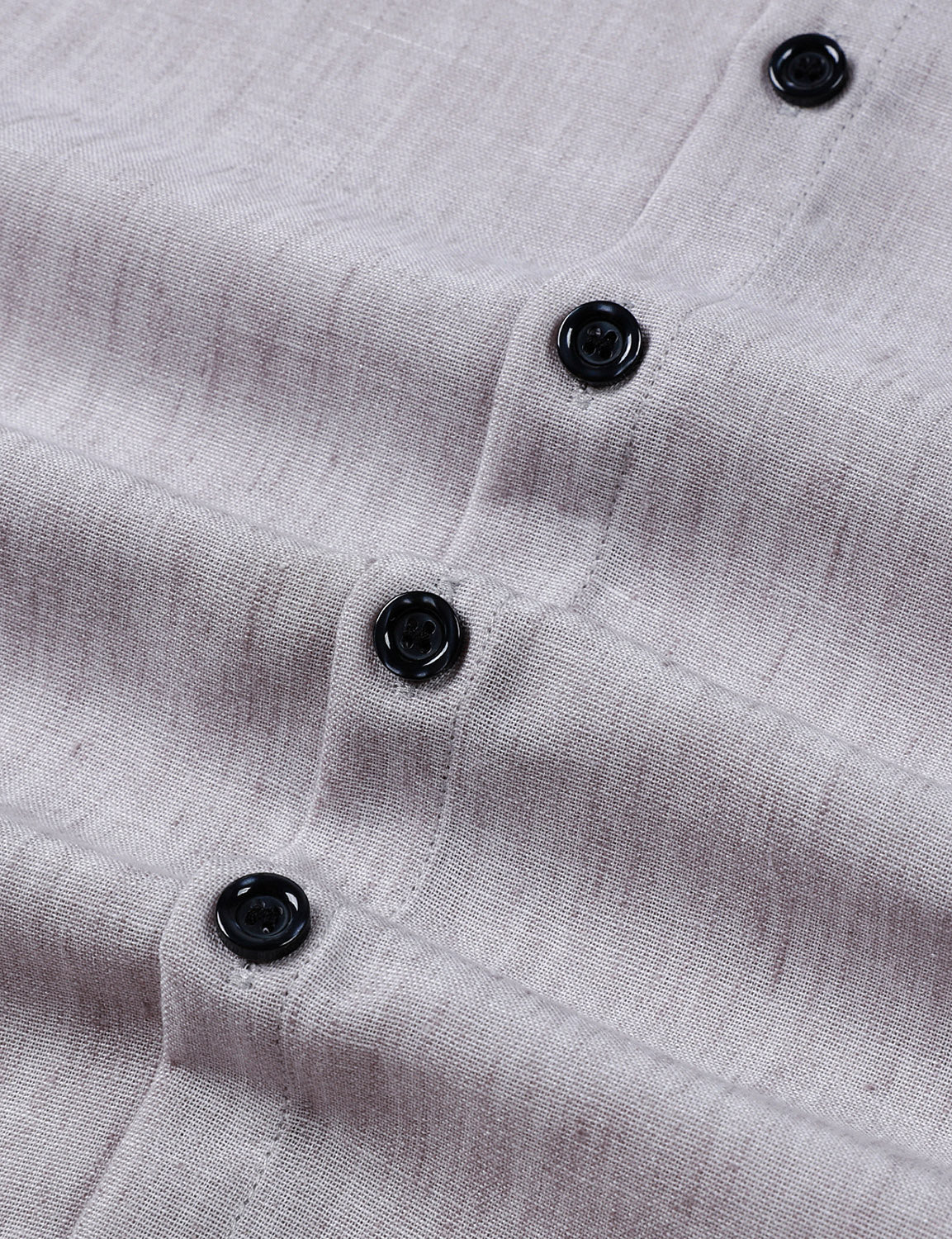 Camisa casual Grey Button de manga larga para hombre