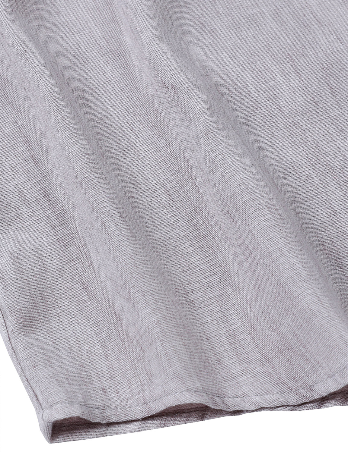 Camisa casual Grey Button de manga larga para hombre