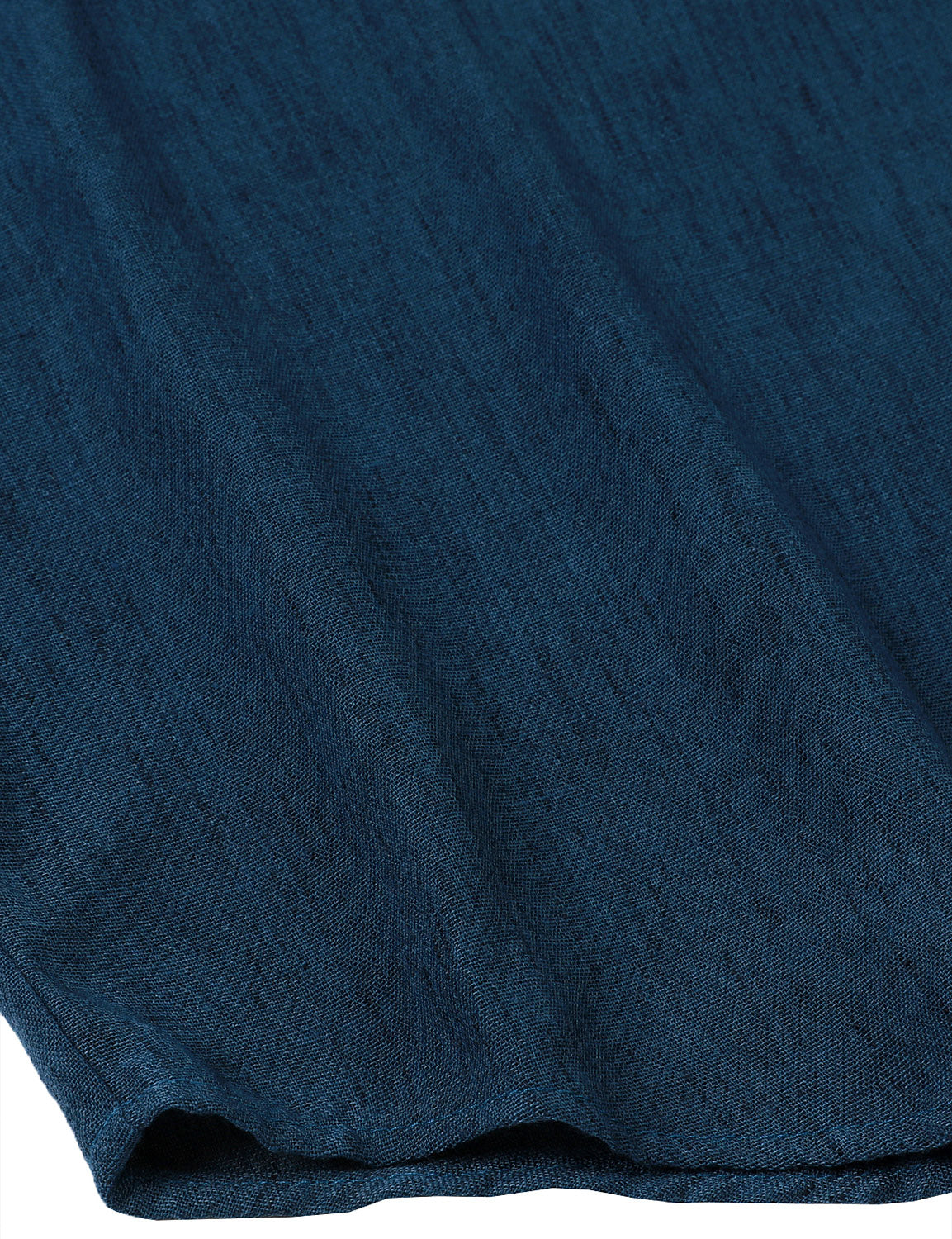 Camisa casual Button Navy Blue de manga larga para hombre