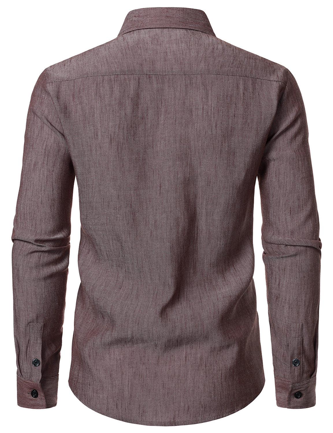 Camisa Brown casual de manga larga para hombre