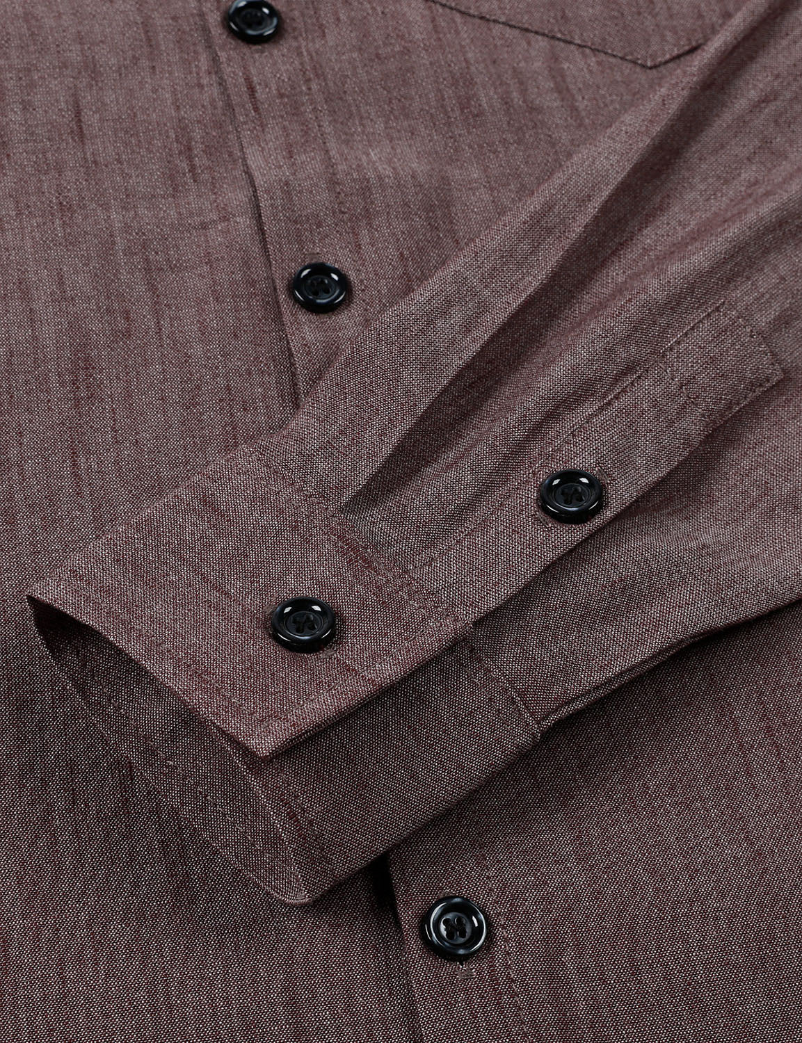 Camisa Brown casual de manga larga para hombre