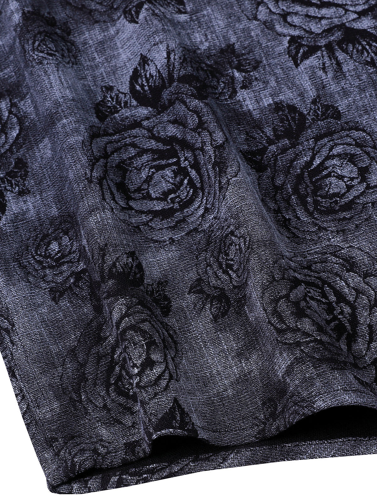 Camisa casual Rose floral de manga larga para hombre