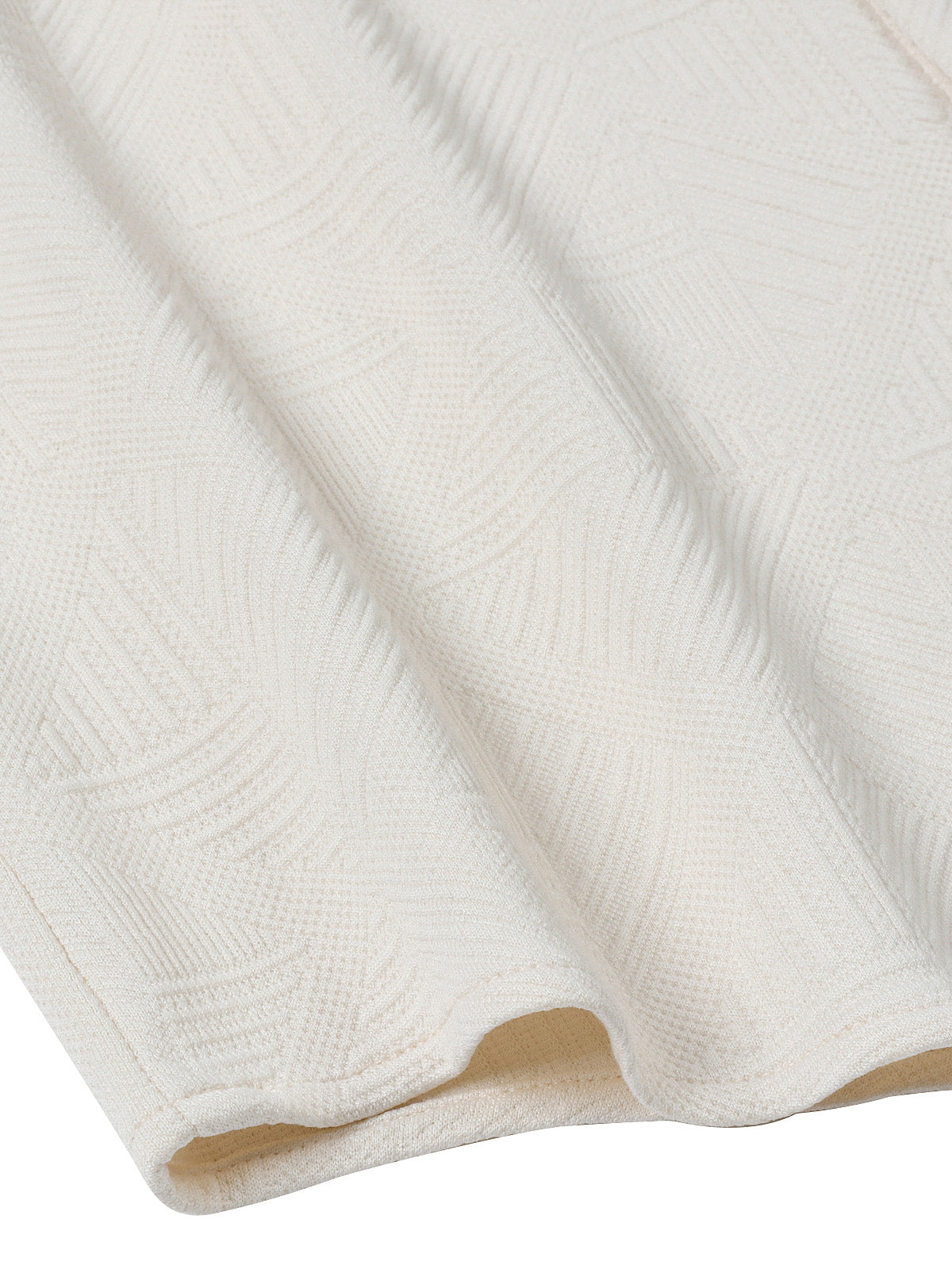 Camisa casual Geometric Beige de manga larga para hombre