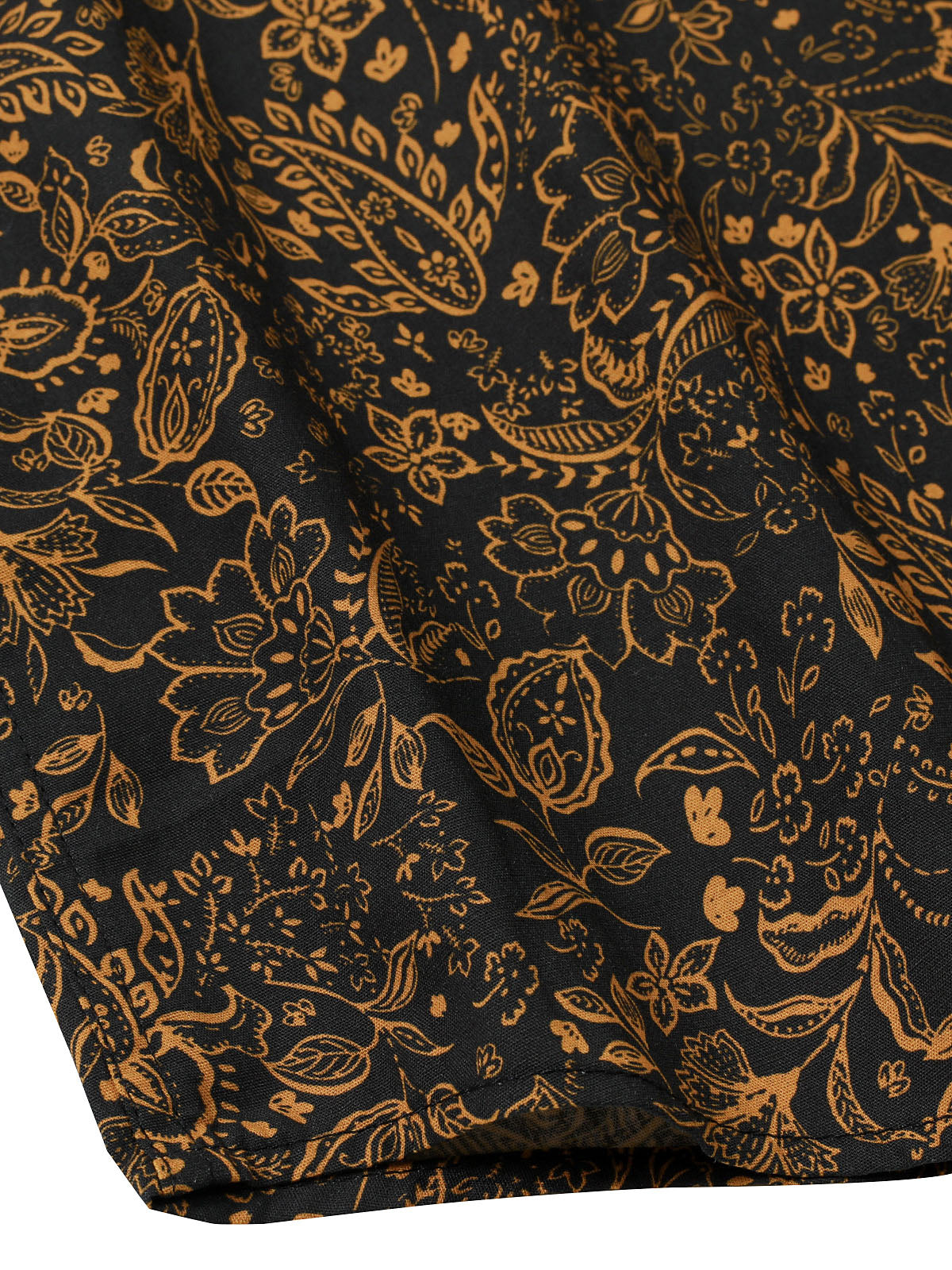 Camisa vintage Paisley floral de manga larga para hombre