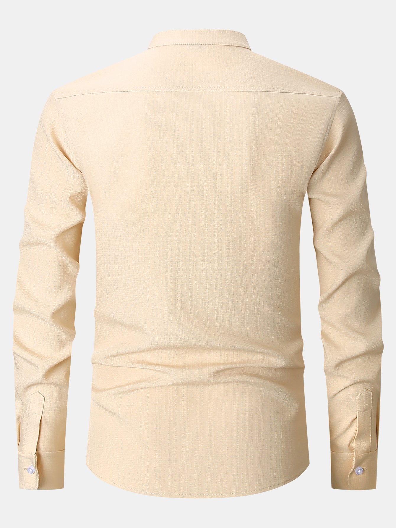 Camisa de manga larga Textured Stand Collar