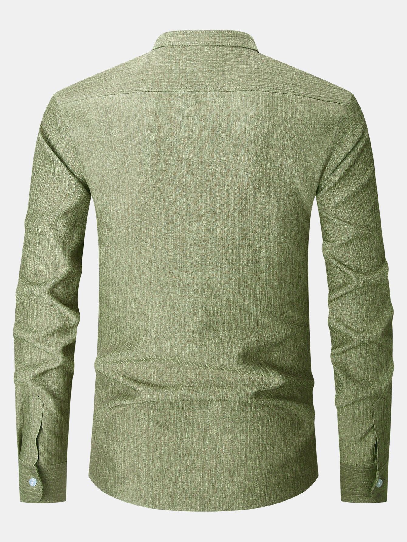 Camisa de manga larga Textured Stand Collar