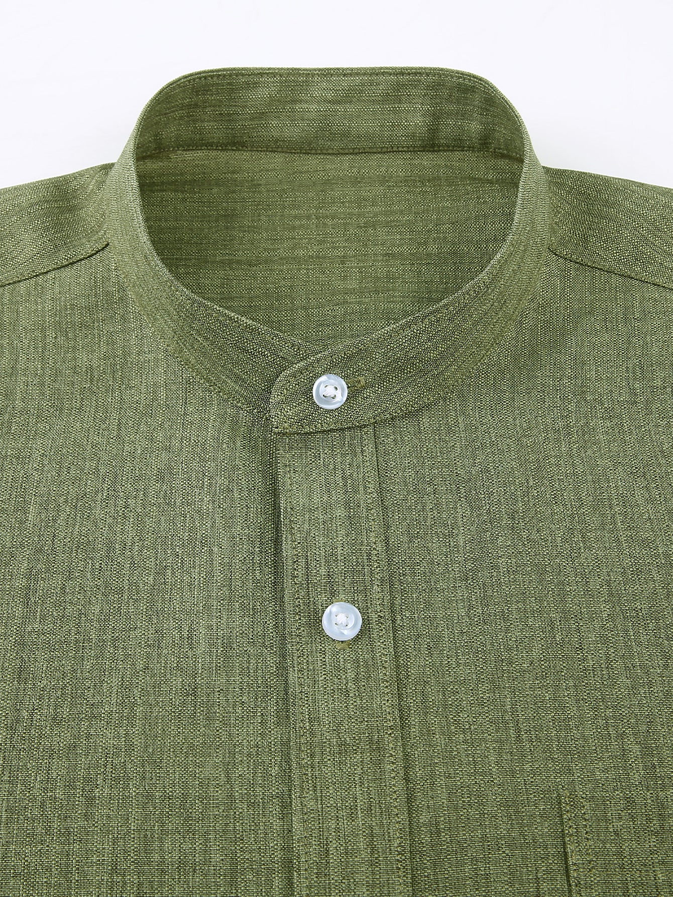 Camisa de manga larga Textured Stand Collar