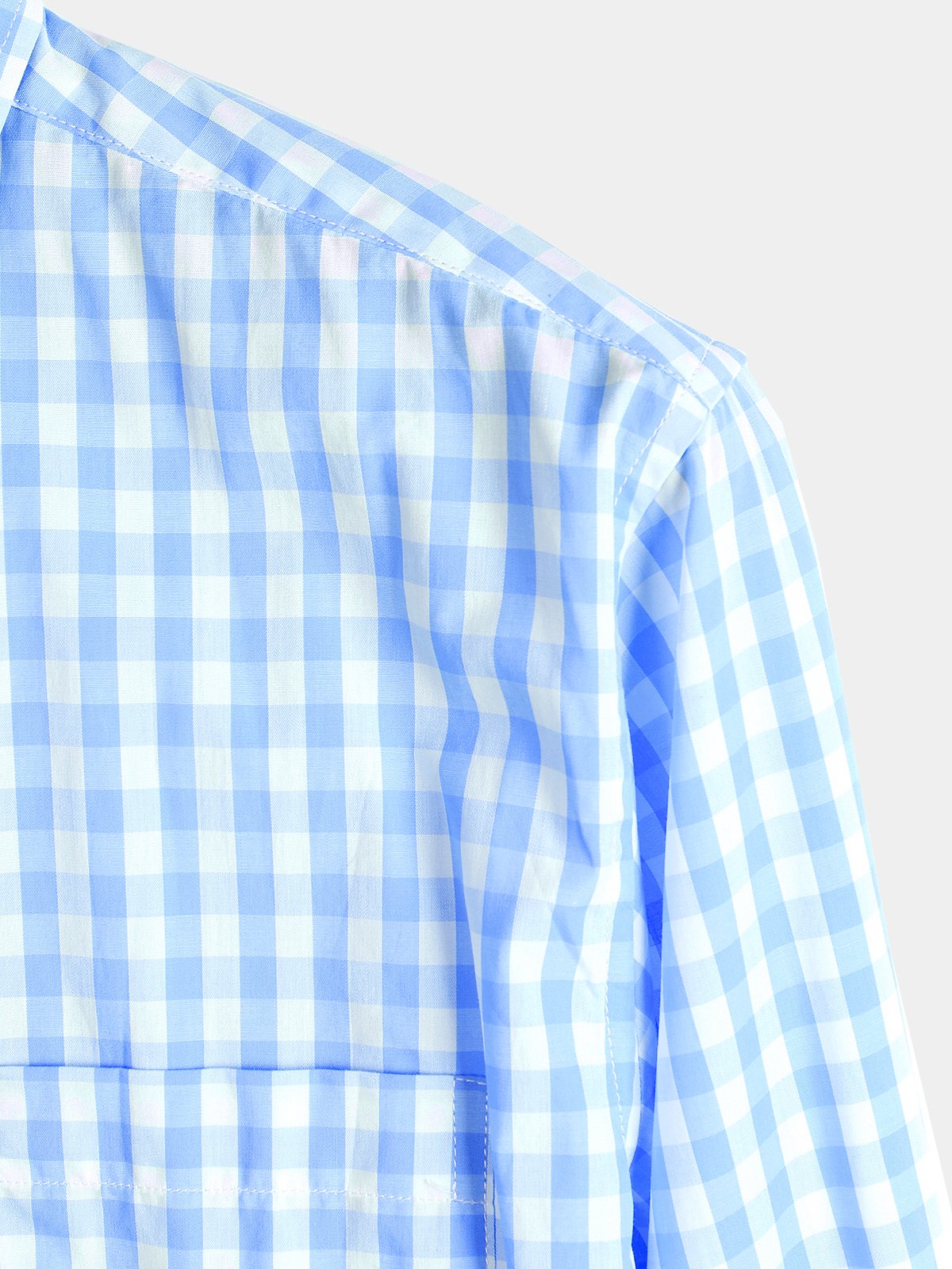 Camisa de algodón de manga larga a cuadros casual para hombre