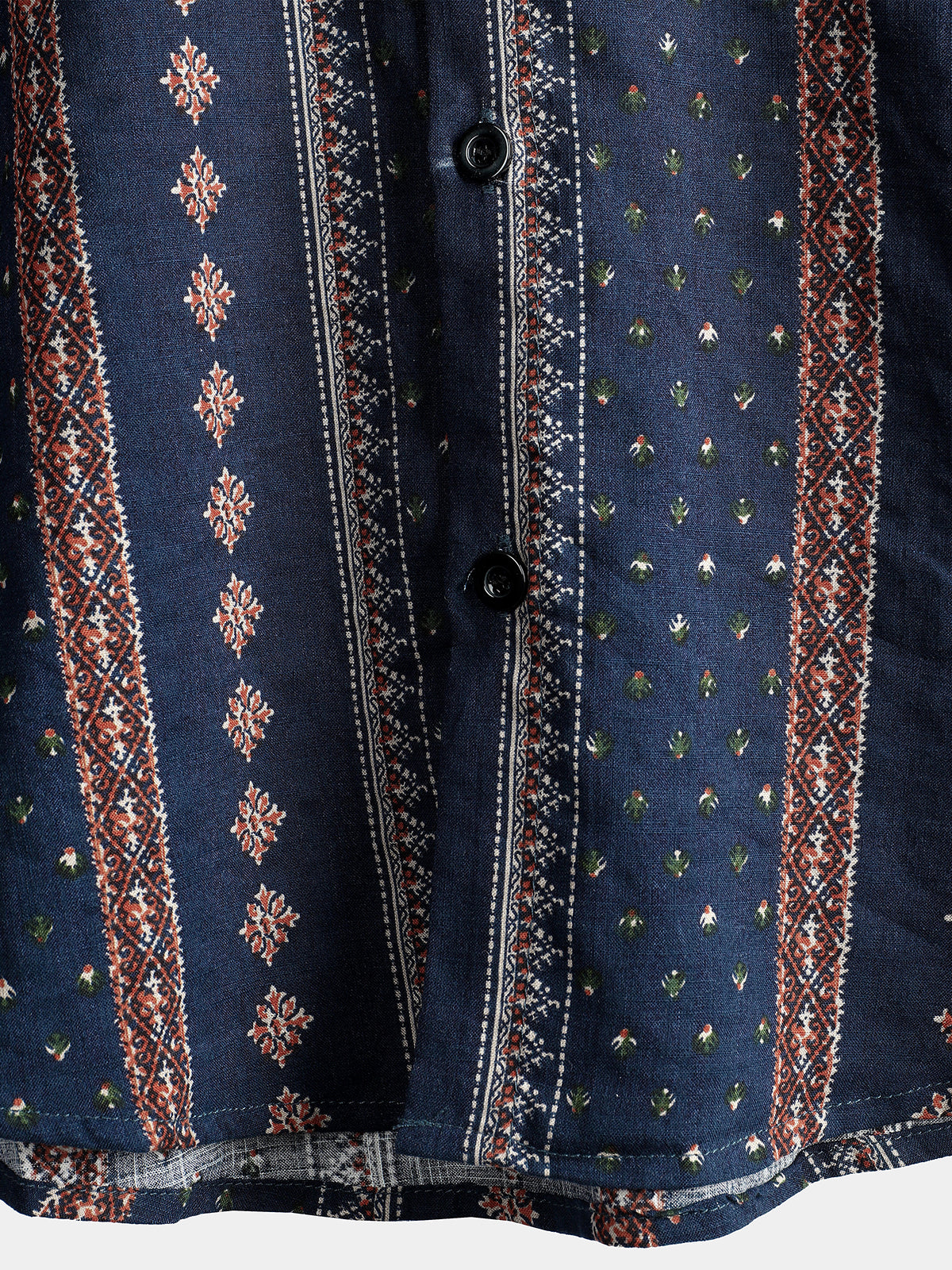 Camisa vintage de algodón Hawaiian de manga corta para hombre