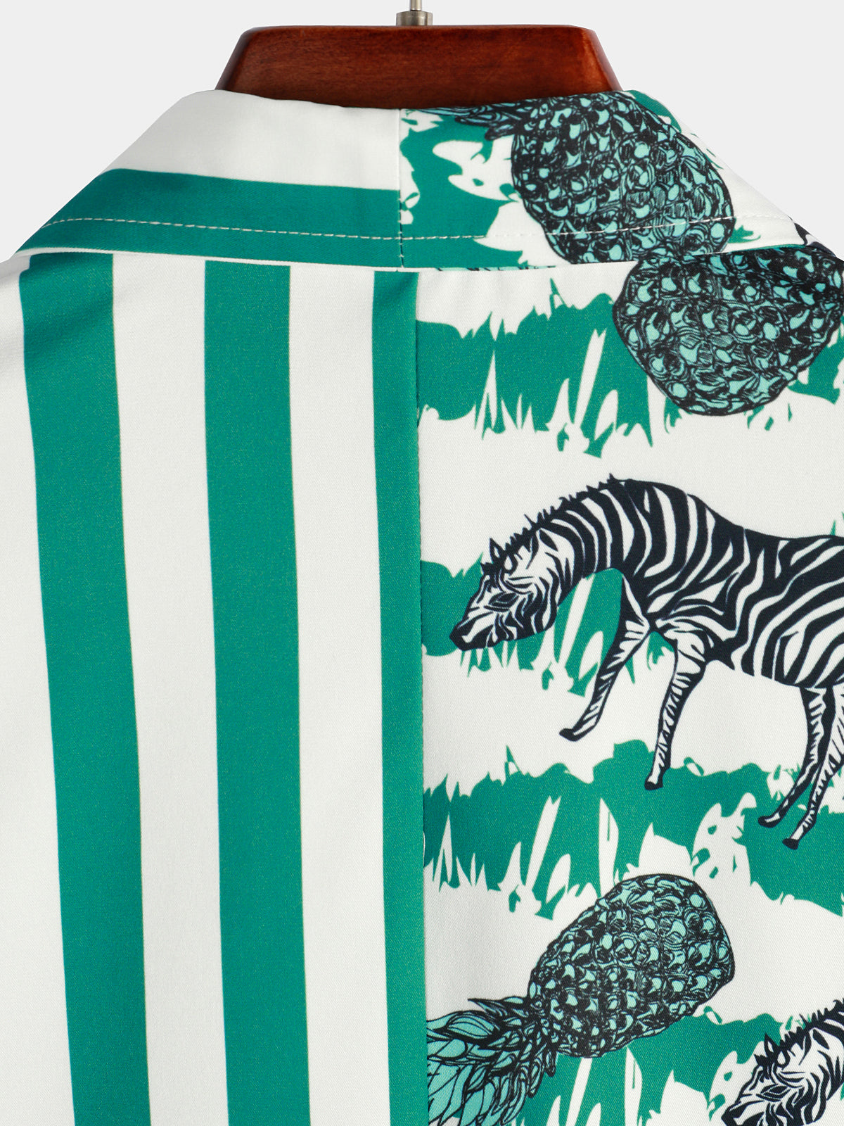 Camisa Zebra & a rayas Pocket Holiday casual para hombre