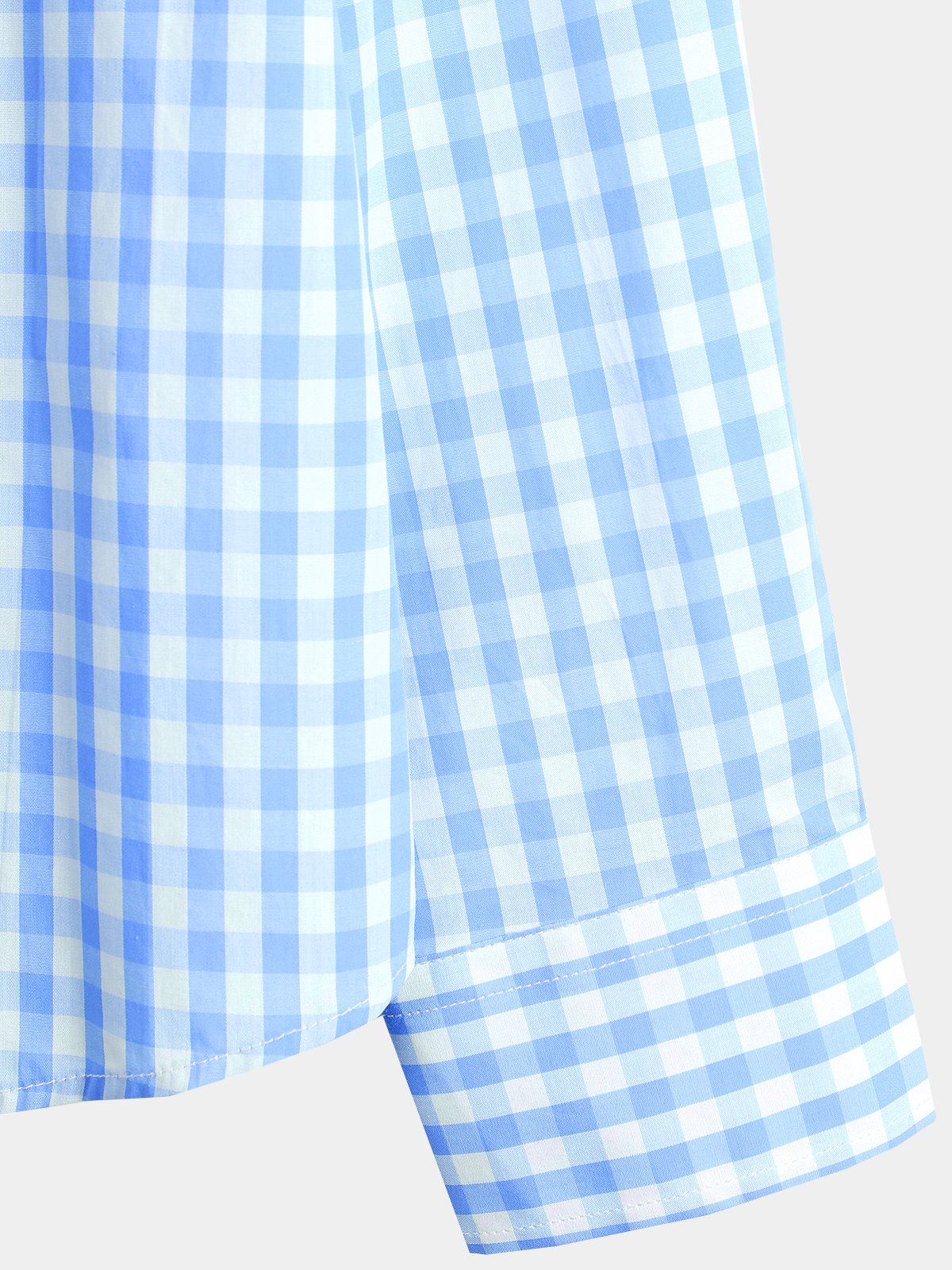 Camisa de algodón de manga larga a cuadros casual para hombre