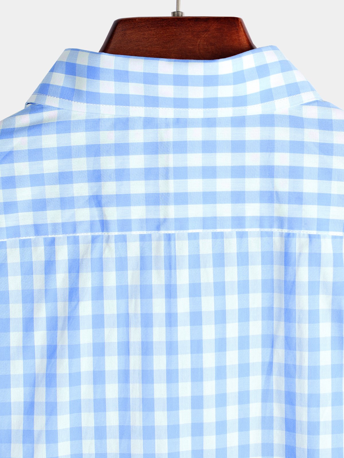 Camisa de algodón de manga larga a cuadros casual para hombre