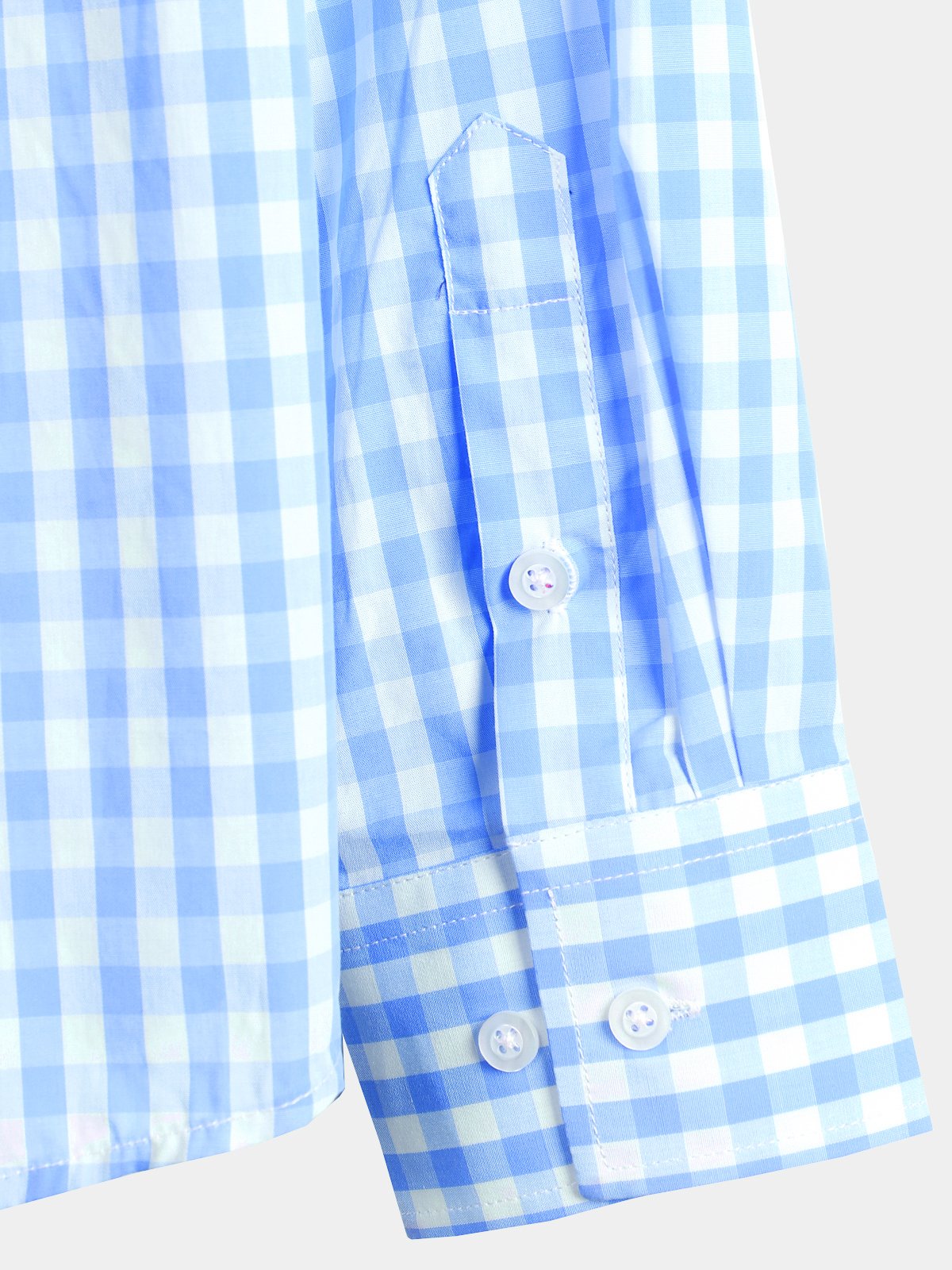 Camisa de algodón de manga larga a cuadros casual para hombre