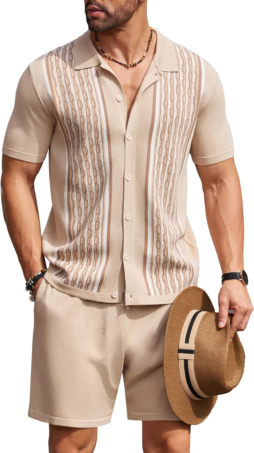 Shorts vintage Inspired Black tejido Shorcamiseta & Set para hombre