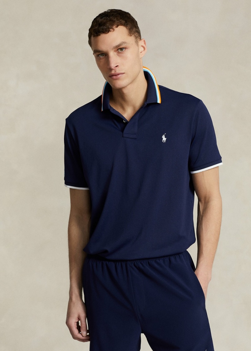 Camisa Polo Australian Open Custom Slim Hombre Azul Marino | JPVU08946 - vista 1