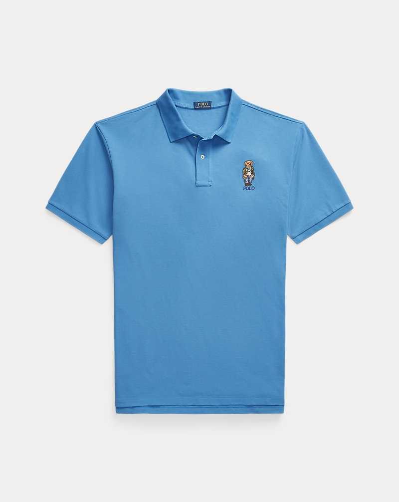 Camisa Polo Ralph Lauren Bear Mesh Hombre Azules | OZTMWHQ-47 - vista 2