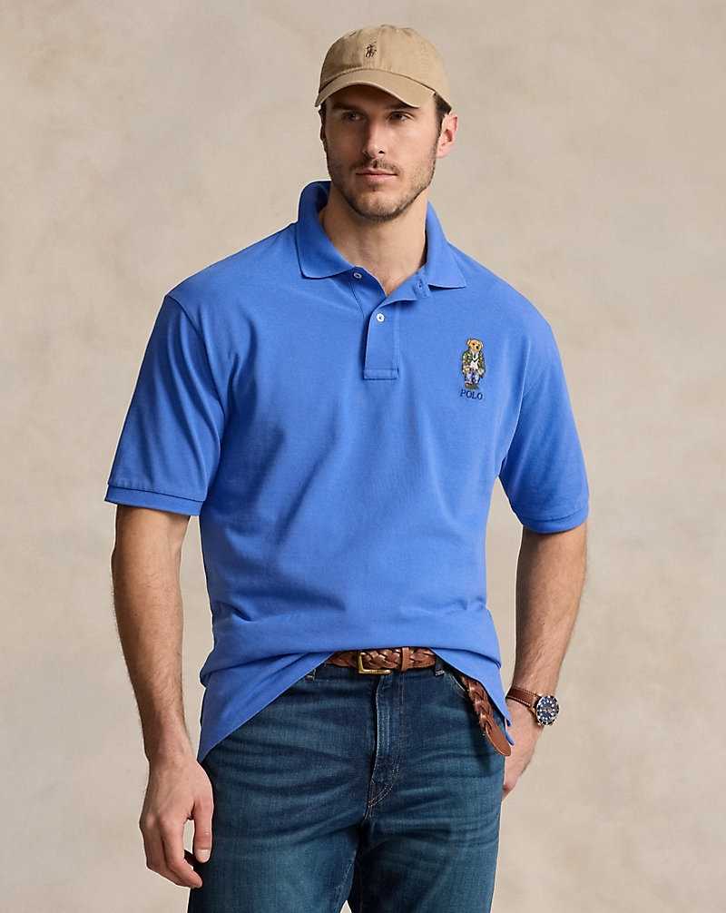 Camisa Polo Ralph Lauren Bear Mesh Hombre Azules | OZTMWHQ-47 - vista 1