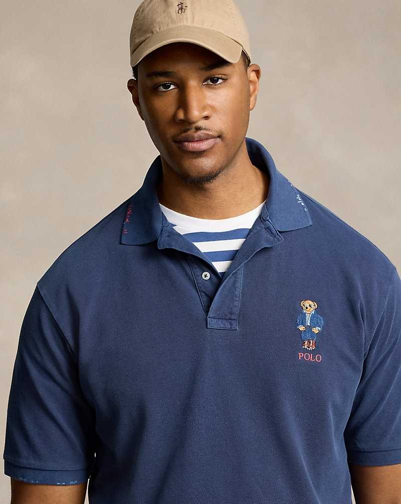 Camisa Polo Ralph Lauren Bear Mesh Hombre Azul Marino | LCVNEPT-57 - vista 5