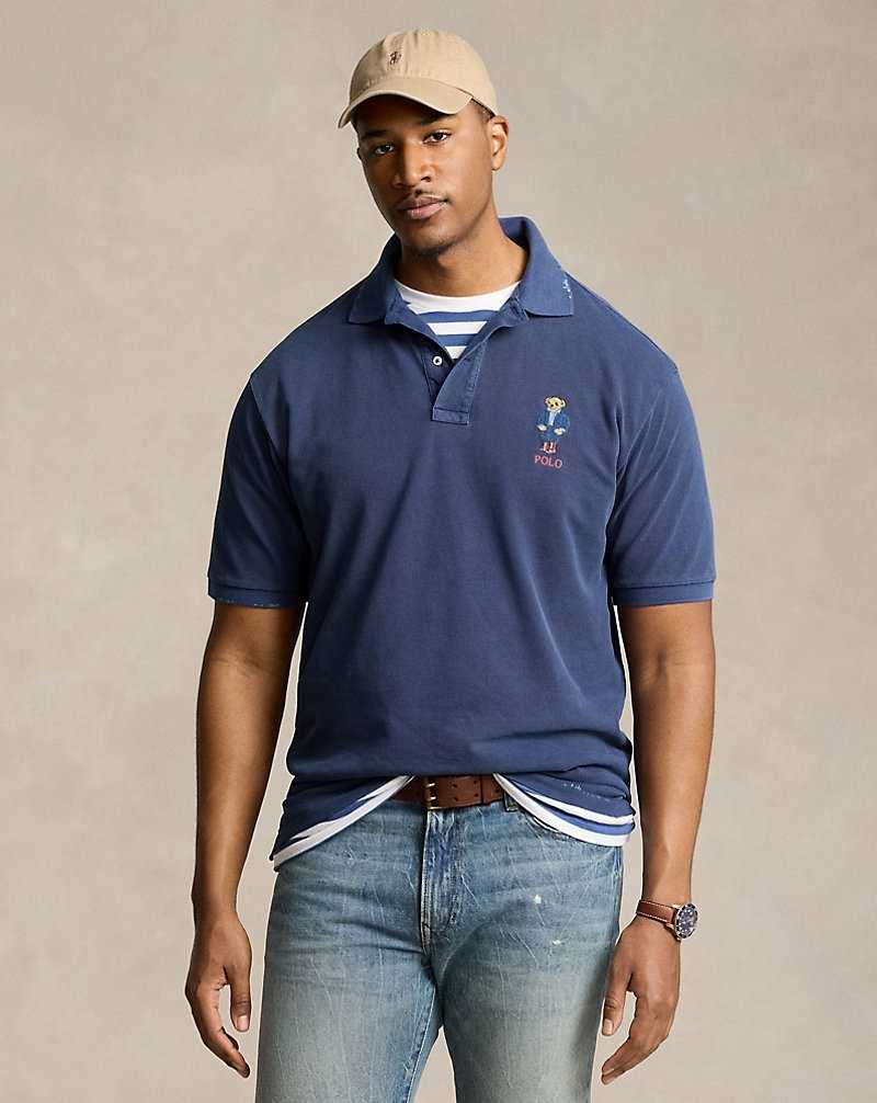 Camisa Polo Ralph Lauren Bear Mesh Hombre Azul Marino | LCVNEPT-57 - vista 1