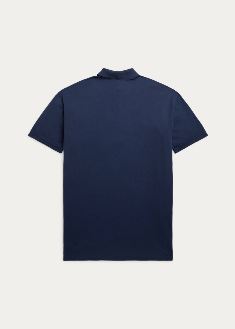 Camisa Polo Big Fit Mesh Hombre Azul Marino | AQNI65842 - vista 2