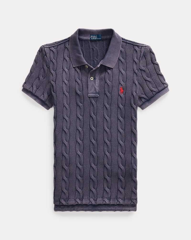 Camisa Polo Ralph Lauren Cable-Knit Mujer Azul Marino | SVEKMRJ-40 - vista 2