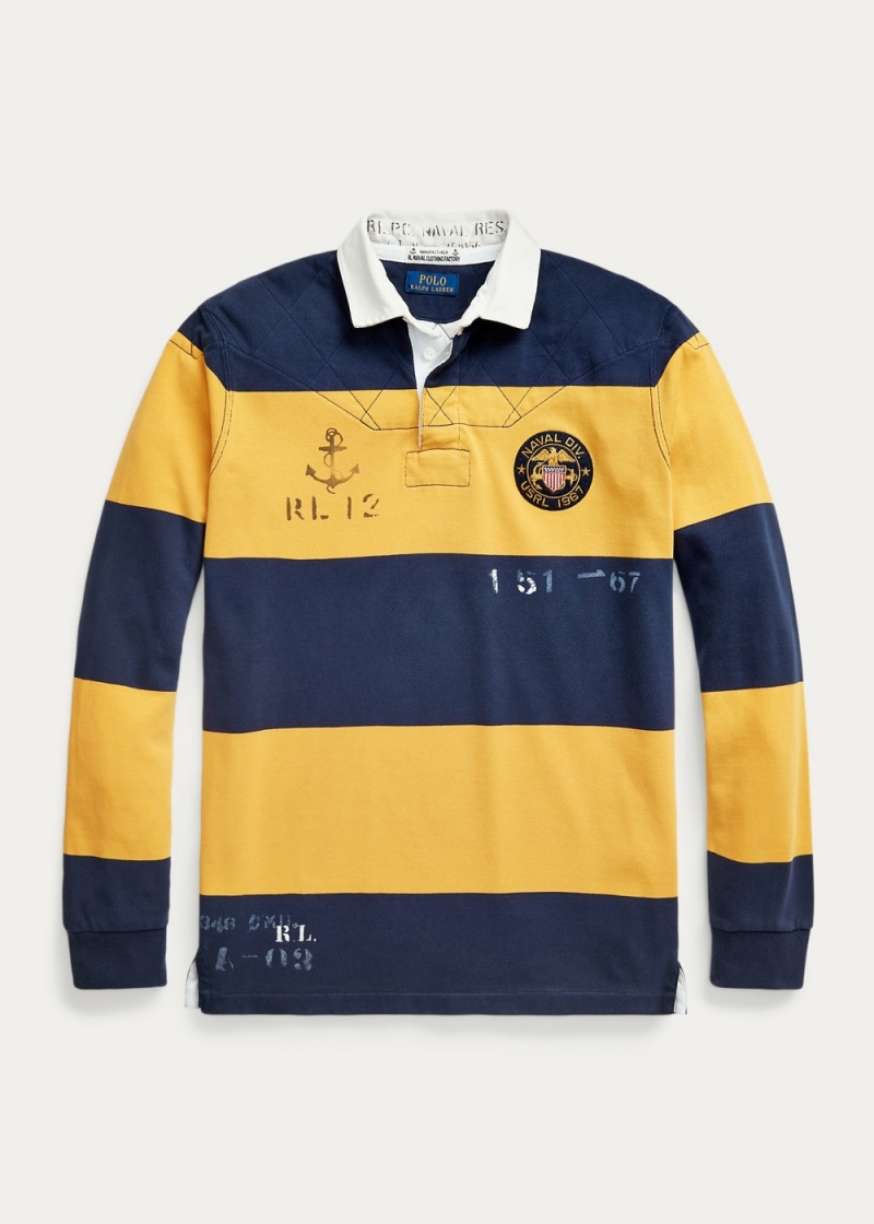 Camisa Polo Classic Fit A Rayas Jersey Rugby Shirt Hombre Azul Marino | GIXZ84603 - vista 2
