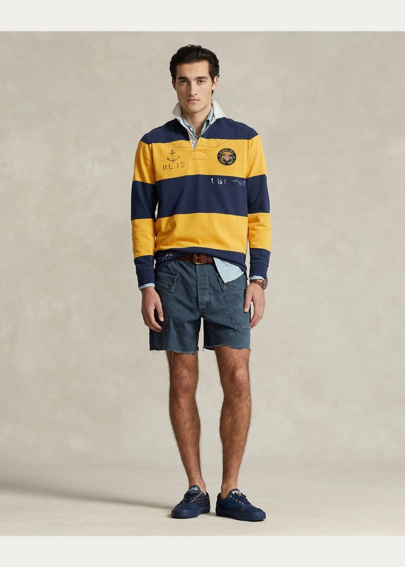 Camisa Polo Classic Fit A Rayas Jersey Rugby Shirt Hombre Azul Marino | GIXZ84603 - vista 3