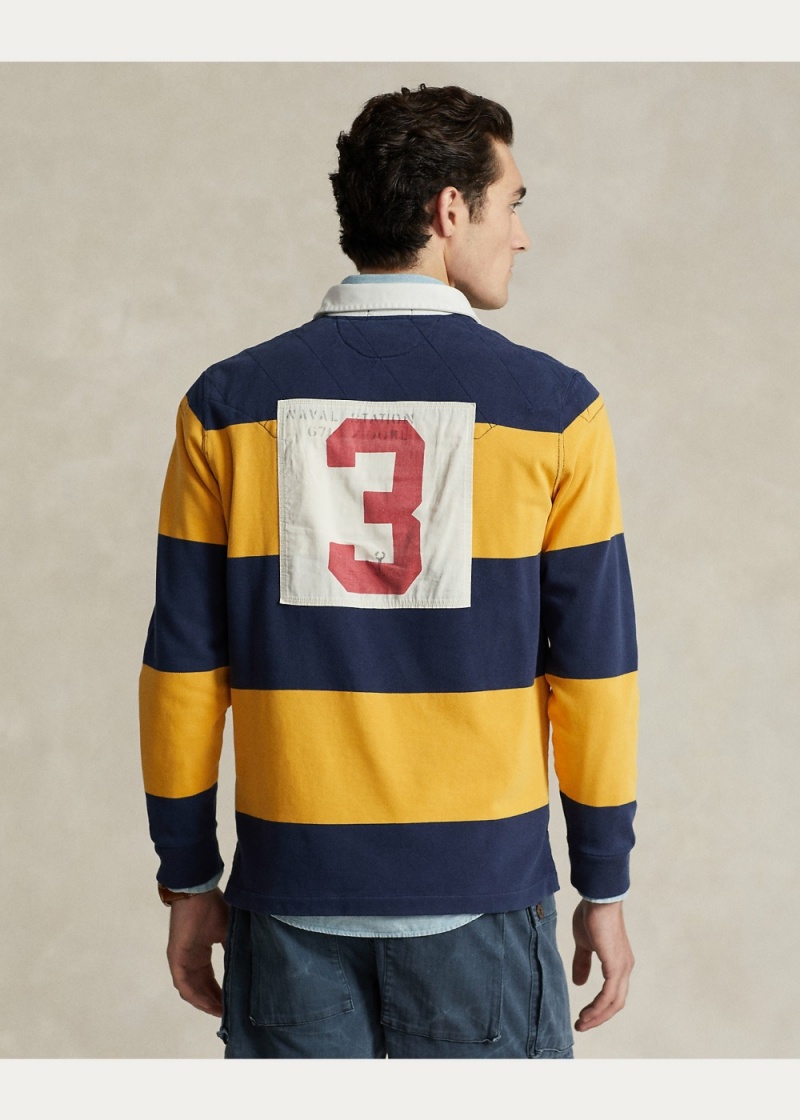 Camisa Polo Classic Fit A Rayas Jersey Rugby Shirt Hombre Azul Marino | GIXZ84603 - vista 4