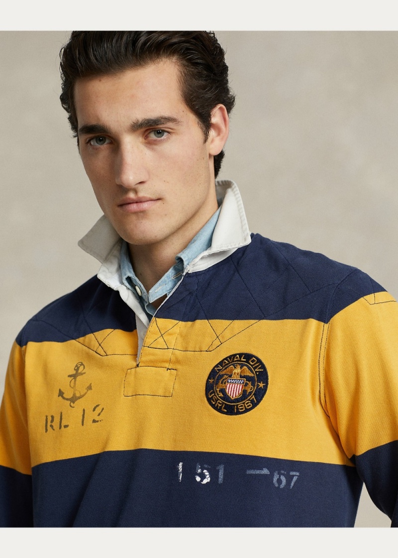 Camisa Polo Classic Fit A Rayas Jersey Rugby Shirt Hombre Azul Marino | GIXZ84603 - vista 5
