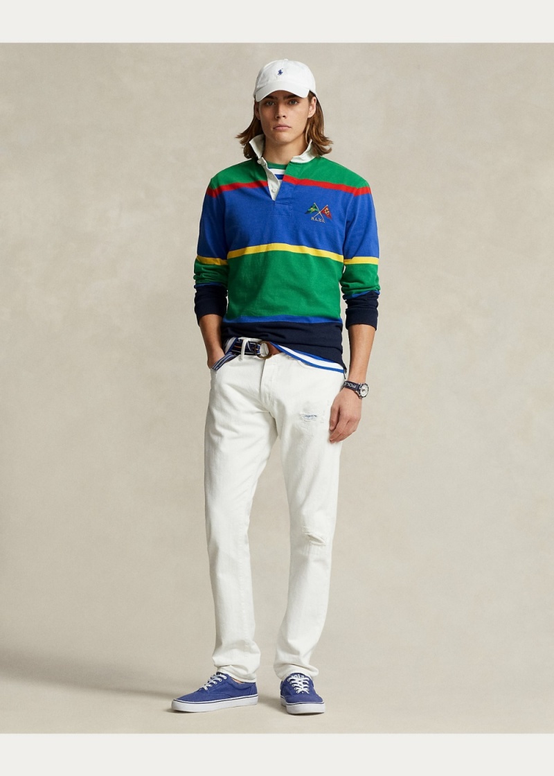 Camisa Polo Classic Fit A Rayas Jersey Rugby Shirt Hombre Multicolor | QORN74631 - vista 3