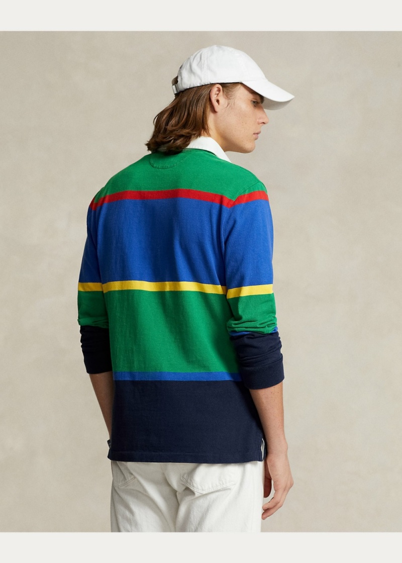 Camisa Polo Classic Fit A Rayas Jersey Rugby Shirt Hombre Multicolor | QORN74631 - vista 4