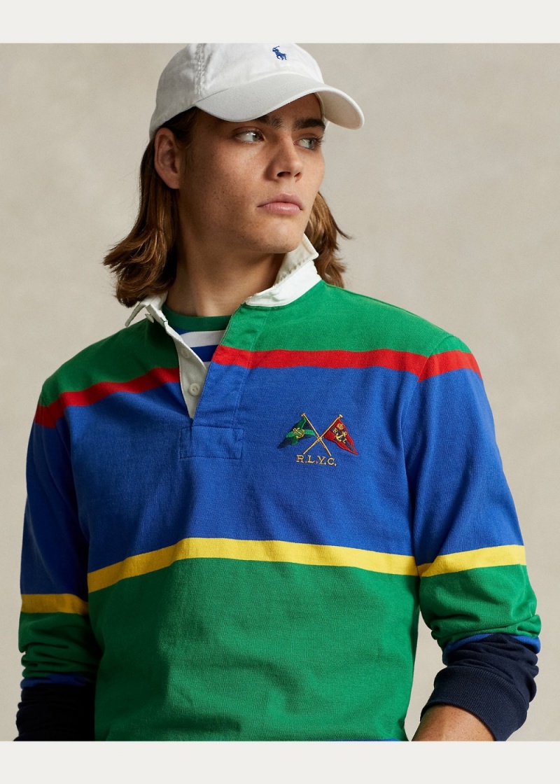 Camisa Polo Classic Fit A Rayas Jersey Rugby Shirt Hombre Multicolor | QORN74631 - vista 5